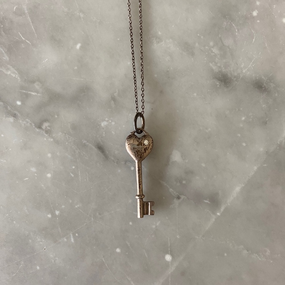 Tiffany key necklace with diamond